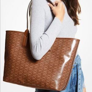 MICHAEL KORS Jodie Large Logo Jacquard Tote Bag